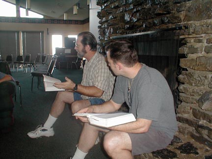 Rick leading Wednesday morning devotional