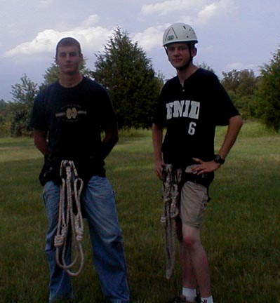 Ropes course: Kevin and Azariah