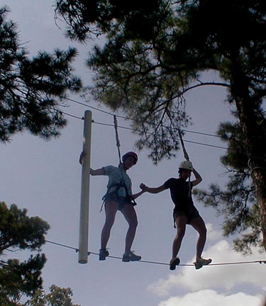 Ropes Course: Kimberly and Molly
