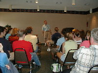 Ray Bohlin addresses students and 

parents